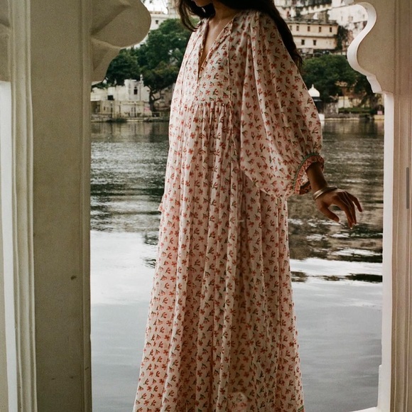 Daughters of India size L Coral Maxi - Picture 4 of 6